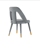 Manhattan Comfort Neda Modern Velvet Upholstered Dining Chair in Gray