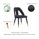 Manhattan Comfort Neda Modern Velvet Upholstered Dining Chair in Midnight Blue