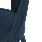 Manhattan Comfort Neda Modern Velvet Upholstered Dining Chair in Midnight Blue