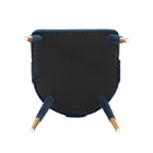 Manhattan Comfort Neda Modern Velvet Upholstered Dining Chair in Midnight Blue