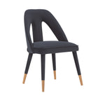 Manhattan Comfort Neda Modern Velvet Upholstered Dining Chair in Midnight Blue