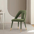 Manhattan Comfort Neda Modern Velvet Upholstered Dining Chair in Olive Green