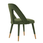 Manhattan Comfort Neda Modern Velvet Upholstered Dining Chair in Olive Green