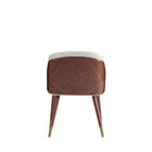 Manhattan Comfort Reeva Modern Vegan Leather Wood Dining Chair in Cream
