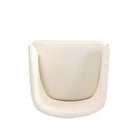 Manhattan Comfort Reeva Modern Vegan Leather Wood Dining Chair in Cream