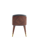 Manhattan Comfort Reeva Modern Vegan Leather Wood Dining Chair in Gray