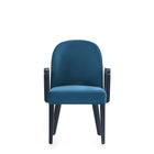 Manhattan Comfort Hillman Modern Wood Upholstered Armchair in Blue