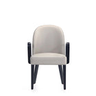 Manhattan Comfort Hillman Modern Wood Upholstered Armchair in Light Gray