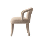 Manhattan Comfort Palmer Mid-Century Modern Tweed Upholstered Armchair in Gold Dust