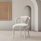 Manhattan Comfort Palmer Mid-Century Modern Tweed Upholstered Armchair in Ivory