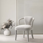 Manhattan Comfort Palmer Mid-Century Modern Tweed Upholstered Armchair in Silver Lining
