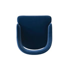 Manhattan Comfort Carrington Modern Glam Velvet Upholstered Armchair in Midnight Blue