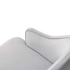 Manhattan Comfort Carrington Modern Glam Velvet Upholstered Armchair in Light Gray
