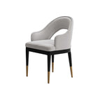 Manhattan Comfort Carrington Modern Glam Velvet Upholstered Armchair in Light Gray