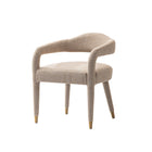 Manhattan Comfort Aspen Mid-Century Modern Tweed Upholstered Armchair in Gold Dust