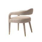 Manhattan Comfort Aspen Mid-Century Modern Tweed Upholstered Armchair in Gold Dust