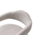 Manhattan Comfort Aspen Mid-Century Modern Tweed Upholstered Armchair in Silver Lining