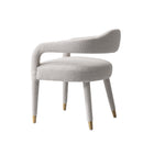 Manhattan Comfort Aspen Mid-Century Modern Tweed Upholstered Armchair in Silver Lining