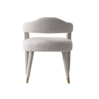 Manhattan Comfort Aspen Mid-Century Modern Tweed Upholstered Armchair in Silver Lining