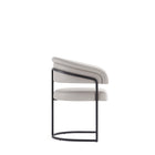 Manhattan Comfort Augusta Modern Vegan Leather Metal Dining Chair in Light Gray