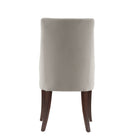 Manhattan Comfort Connie Modern Vegan Leather and Velvet Wood Dining Chair in Light Gray - Set of 2