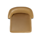 Manhattan Comfort Kirsten Modern Vegan Leather Metal Dining Chair in Camel - Set of 2