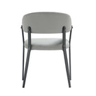 Manhattan Comfort Belle Modern Metal Upholstered Dining Chair in Stone Gray