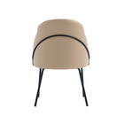 Manhattan Comfort Gracie Modern Vegan Leather Metal Dining Chair in Tan and Black