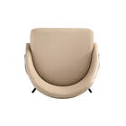 Manhattan Comfort Gracie Modern Vegan Leather Metal Dining Chair in Tan and Black