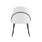 Manhattan Comfort Gracie Modern Vegan Leather Metal Dining Chair in White and Black