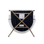 Manhattan Comfort Gracie Modern Vegan Leather Metal Dining Chair in White and Gold