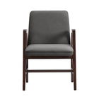 Manhattan Comfort Stella Modern Velvet Wood Armchair in Graphite