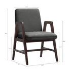 Manhattan Comfort Stella Modern Velvet Wood Armchair in Graphite