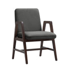Manhattan Comfort Stella Modern Velvet Wood Armchair in Graphite