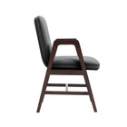 Manhattan Comfort Stella Modern Velvet Wood Armchair in Graphite