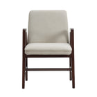 Manhattan Comfort Stella Modern Velvet Wood Armchair in Champagne