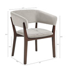 Manhattan Comfort Blake Modern Faux Mohair Wood Armchair in Greige