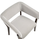 Manhattan Comfort Blake Modern Faux Mohair Wood Armchair in Greige