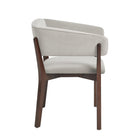 Manhattan Comfort Blake Modern Faux Mohair Wood Armchair in Greige