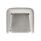 Manhattan Comfort Blake Modern Faux Mohair Wood Armchair in Greige