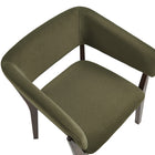 Manhattan Comfort Blake Modern Faux Mohair Wood Armchair in Green