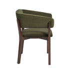 Manhattan Comfort Blake Modern Faux Mohair Wood Armchair in Green