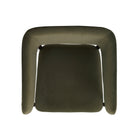 Manhattan Comfort Blake Modern Faux Mohair Wood Armchair in Green