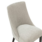 Manhattan Comfort Beever Modern Chenille Wood Dining Chair in Taupe - Set of 2