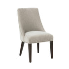Manhattan Comfort Beever Modern Chenille Wood Dining Chair in Taupe - Set of 2