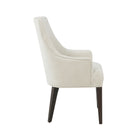 Manhattan Comfort Beever Modern Chenille Wood Armchair in Cream