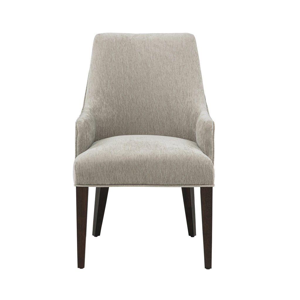 Manhattan Comfort Beever Modern Chenille Wood Armchair in Taupe