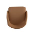 Manhattan Comfort Tremont Modern Vegan Leather Metal Dining Chair in Saddle