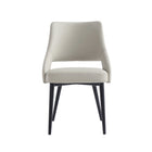 Manhattan Comfort Tremont Modern Vegan Leather Metal Dining Chair in Stone Gray