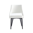Manhattan Comfort Tremont Modern Vegan Leather Metal Dining Chair in White